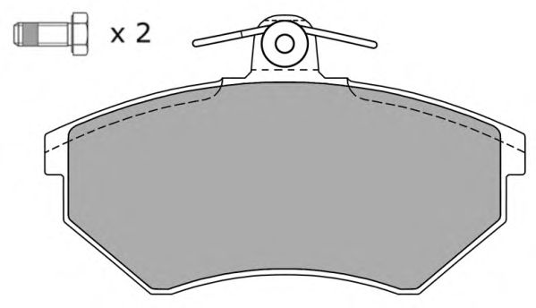 Комплект тормозных колодок, дисковый тормоз FBP-0810