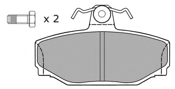 Комплект тормозных колодок, дисковый тормоз FBP-0825