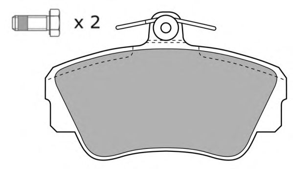 Комплект тормозных колодок, дисковый тормоз FBP-0870