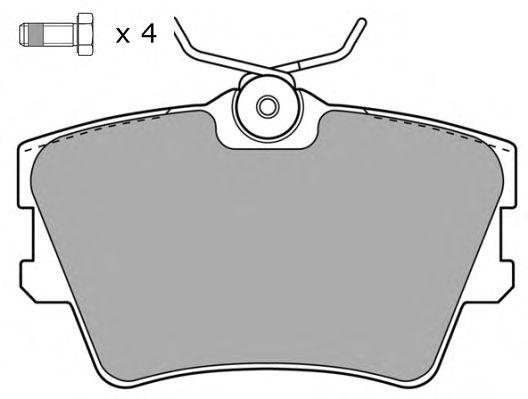 Комплект тормозных колодок, дисковый тормоз FBP-1043