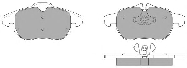 Комплект тормозных колодок, дисковый тормоз FBP-1265