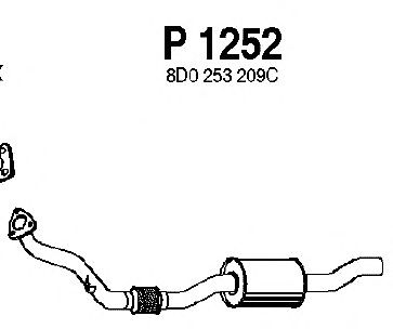 Средний глушитель выхлопных газов P1252
