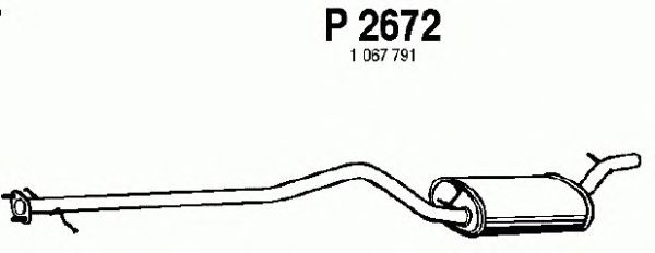 Средний глушитель выхлопных газов P2672