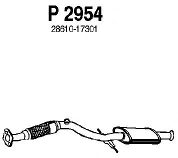 silenciador del medio P2954