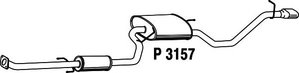 Silenziatore posteriore P3157