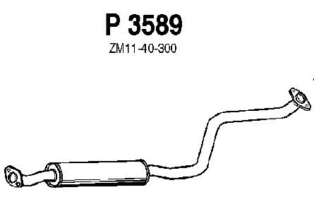 Средний глушитель выхлопных газов P3589
