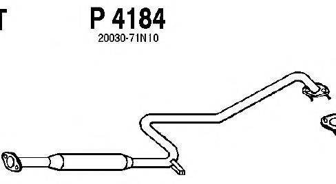 Средний глушитель выхлопных газов P4184