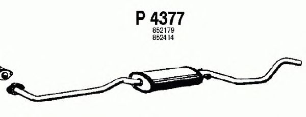 Средний глушитель выхлопных газов P4377
