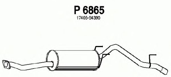 Глушитель выхлопных газов конечный P6865