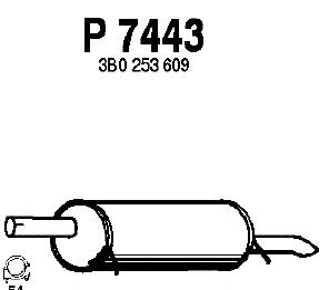 Глушитель выхлопных газов конечный P7443