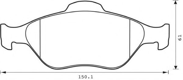 Комплект тормозных колодок, дисковый тормоз 573041S
