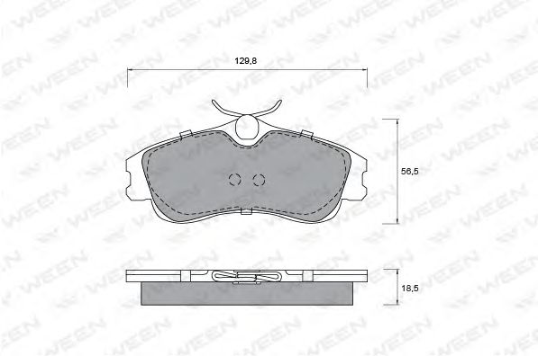 Комплект тормозных колодок, дисковый тормоз 151-1274