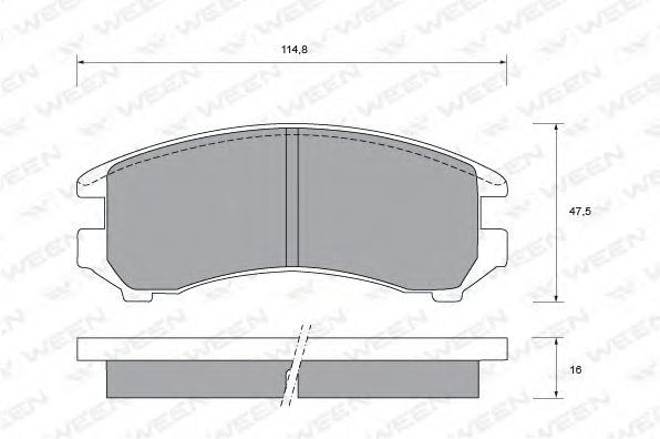 Комплект тормозных колодок, дисковый тормоз 151-1404