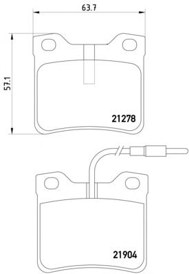 Комплект тормозных колодок, дисковый тормоз 8DB 355 008-171
