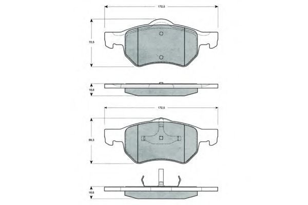 Комплект тормозных колодок, дисковый тормоз PF1530
