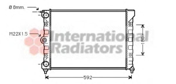 Radiator, engine cooling 58002011
