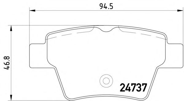 Комплект тормозных колодок, дисковый тормоз 2473701