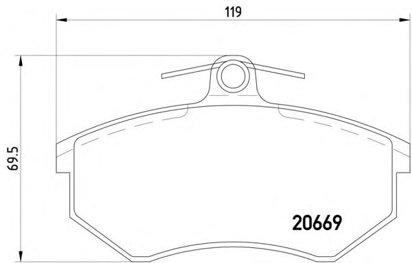 Комплект тормозных колодок, дисковый тормоз 2066921