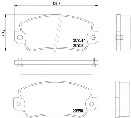 Brake Pad Set, disc brake 2095006