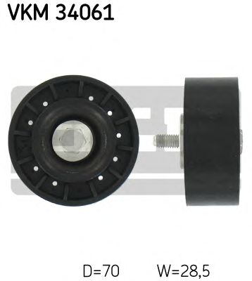 Medløberhjul, multi-V-rem VKM 34061