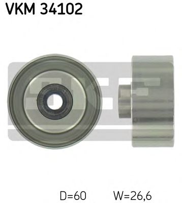 Deflection/Guide Pulley, v-ribbed belt VKM 34102