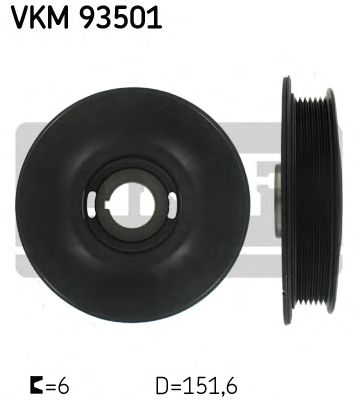Belt Pulley, crankshaft VKM 93501