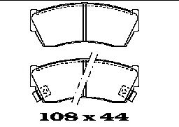 Комплект тормозных колодок, дисковый тормоз BL1293A2