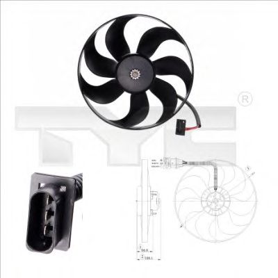 Fan, radiator 802-0009
