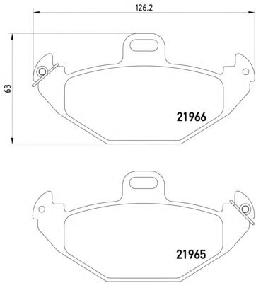 Комплект тормозных колодок, дисковый тормоз MDB1925