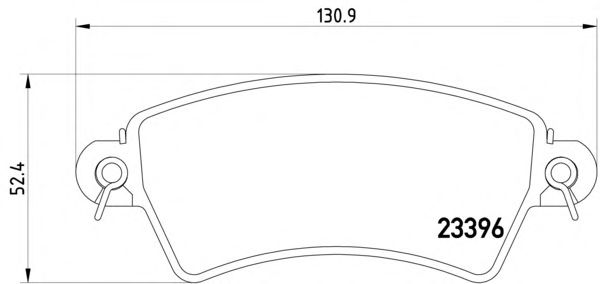 Комплект тормозных колодок, дисковый тормоз MDB2012