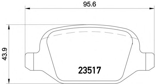 Комплект тормозных колодок, дисковый тормоз MDB2051