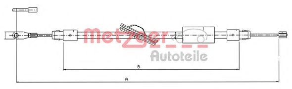 Cable, parking brake 10.9437