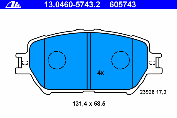 Brake Pad Set, disc brake 13.0460-5743.2
