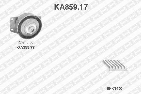 Поликлиновой ременный комплект KA859.17