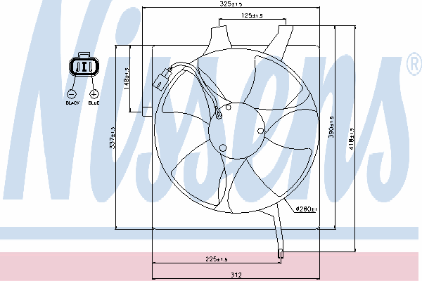 Ventilateur, condenseur de climatisation 85047