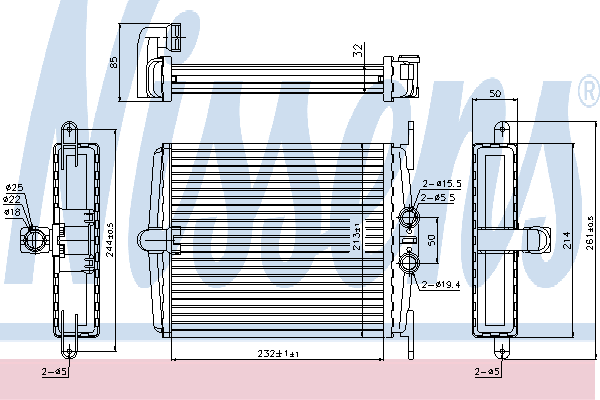 Permutador de calor, aquecimento do habitáculo 72019