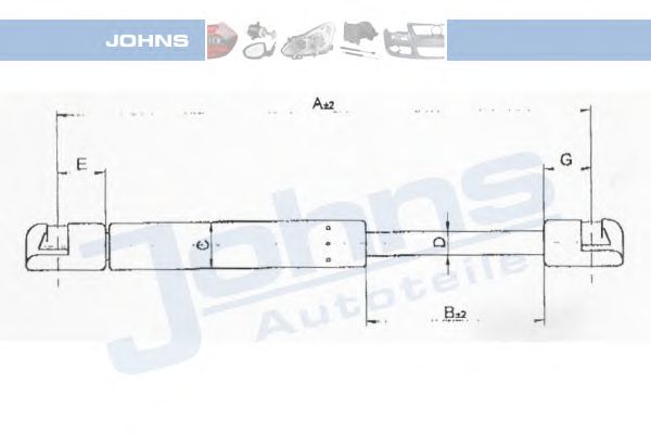 Упругий элемент, крышка багажника / помещения для груза 90 32 95-95
