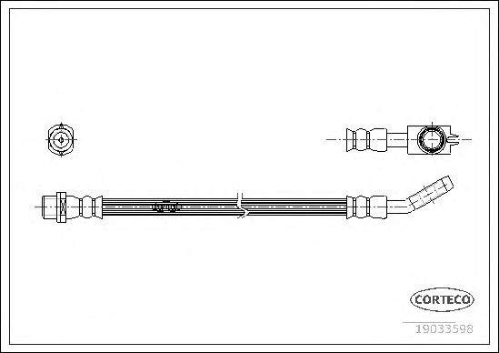 Tubo flexible de frenos 19033598