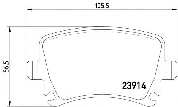 Комплект тормозных колодок, дисковый тормоз T1377