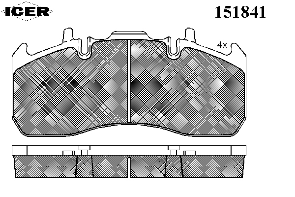 Комплект тормозных колодок, дисковый тормоз 151841