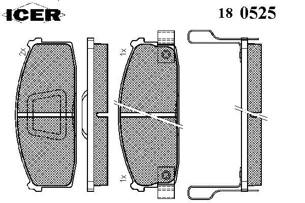 Комплект тормозных колодок, дисковый тормоз 180525