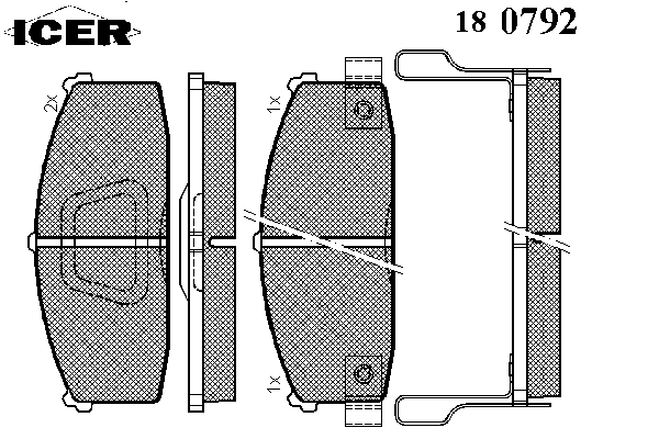 Комплект тормозных колодок, дисковый тормоз 180792