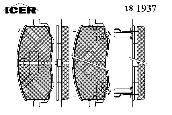 Комплект тормозных колодок, дисковый тормоз 181937