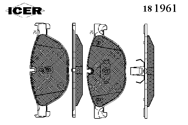 Комплект тормозных колодок, дисковый тормоз 181961