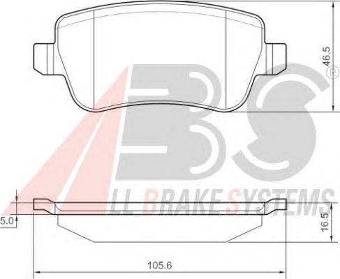 Brake Pad Set, disc brake 37496 OE