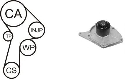 Water Pump & Timing Belt Kit WPK-165701