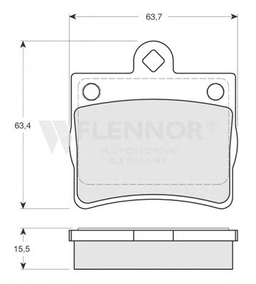 Комплект тормозных колодок, дисковый тормоз FB210202