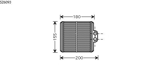 Permutador de calor, aquecimento do habitáculo SZ6093