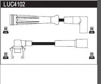Комплект проводов зажигания LUC4102
