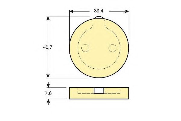 Комплект тормозных колодок, дисковый тормоз 6101669